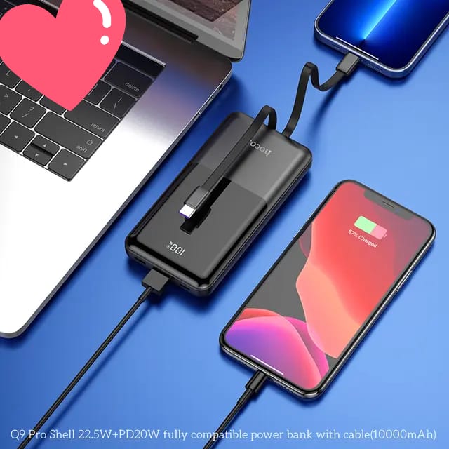 Power Bank 10K mAh(True) Fast charger Pack USB External Battery For Mobile Phone